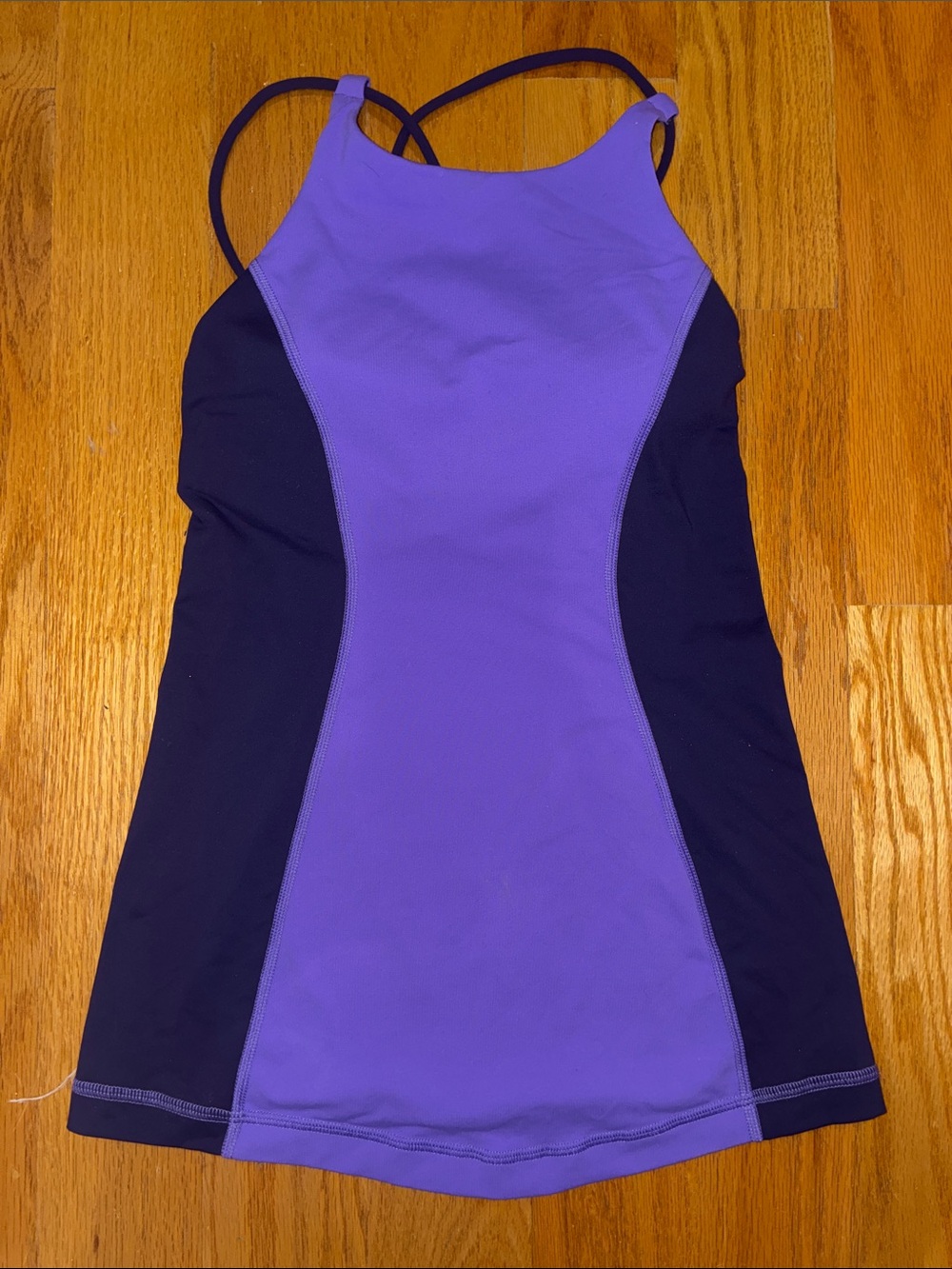 lululemon athletica Purple and Black Strappy Tank Top